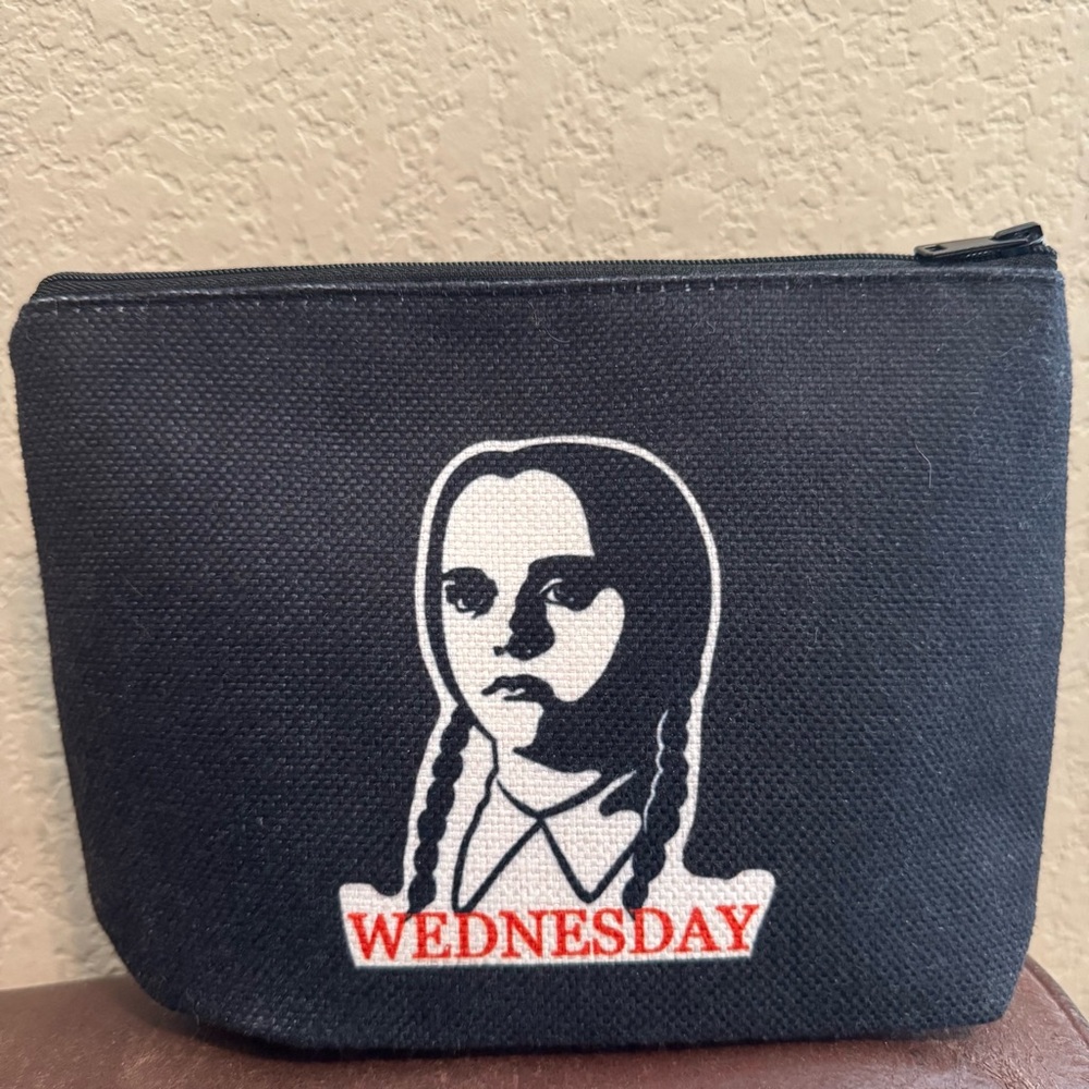 NWOT Wednesday Addams Makeup Bag